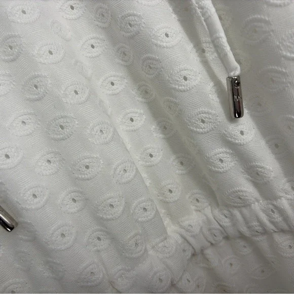 Michael Kors Plus Size 2X Dress Eyelet Lace Up Dress In White $140 - Picture 5 of 6